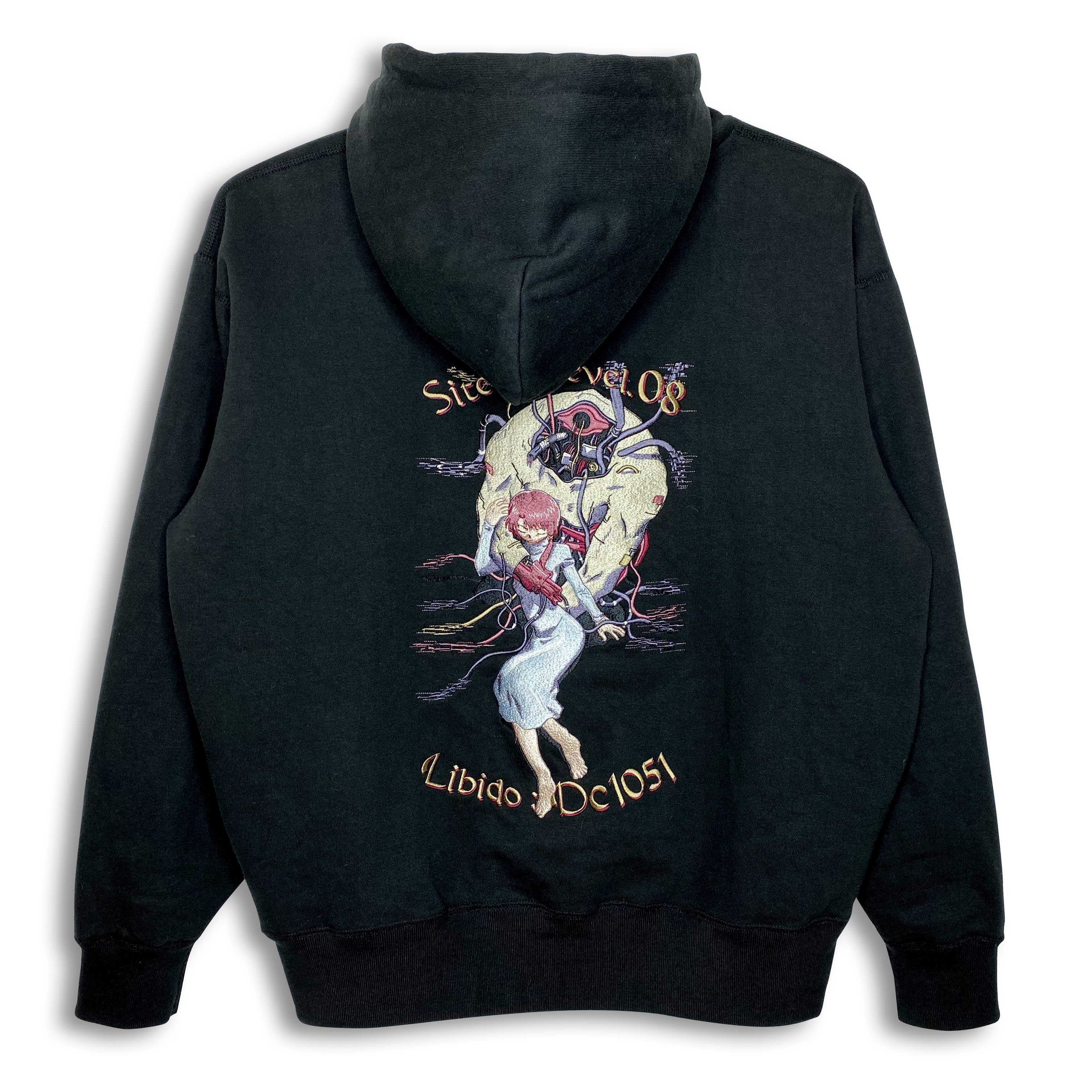 serial experiments lain + messa] DC1051 Zip Hoodie -BLACK- – Messa