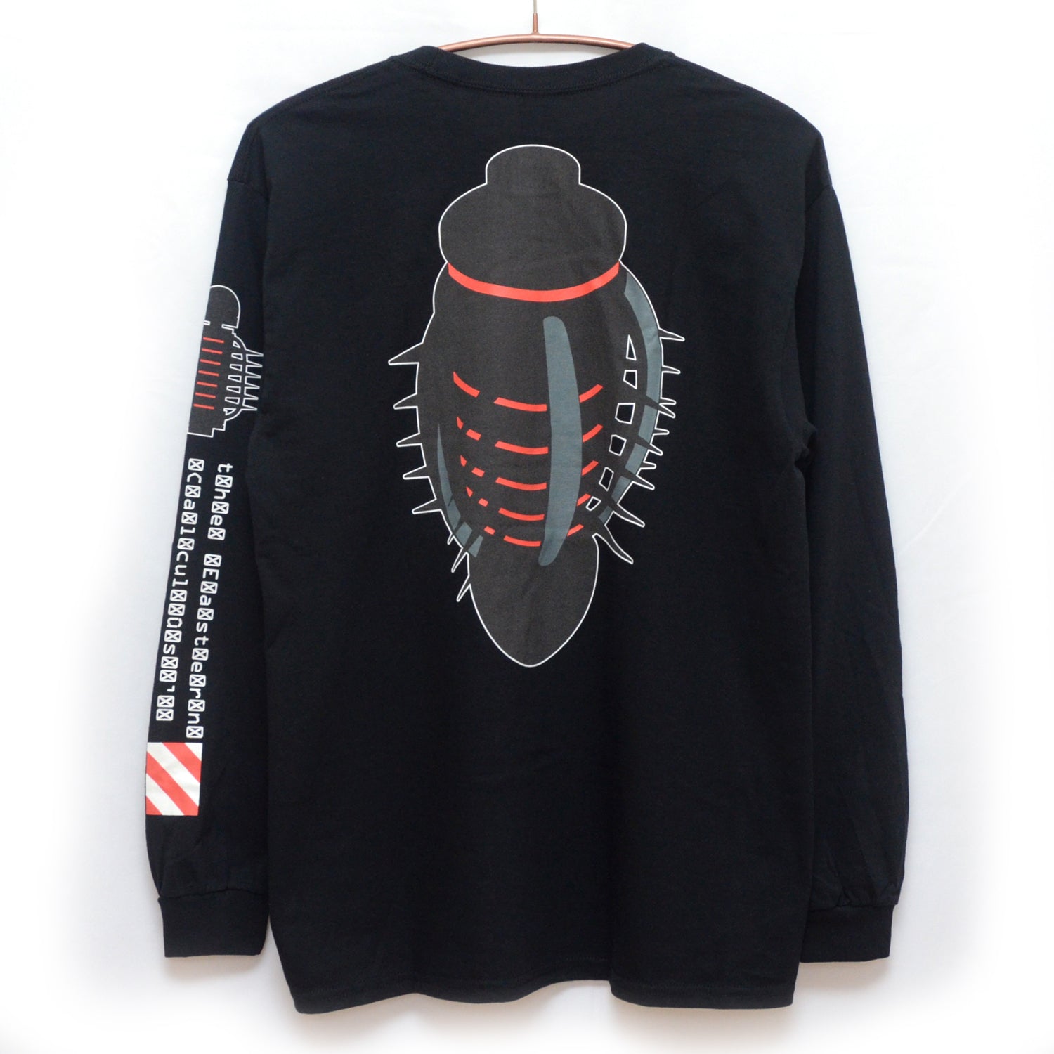 serial experiments lain + NUMBER 3] Black Accela Long sleeve T