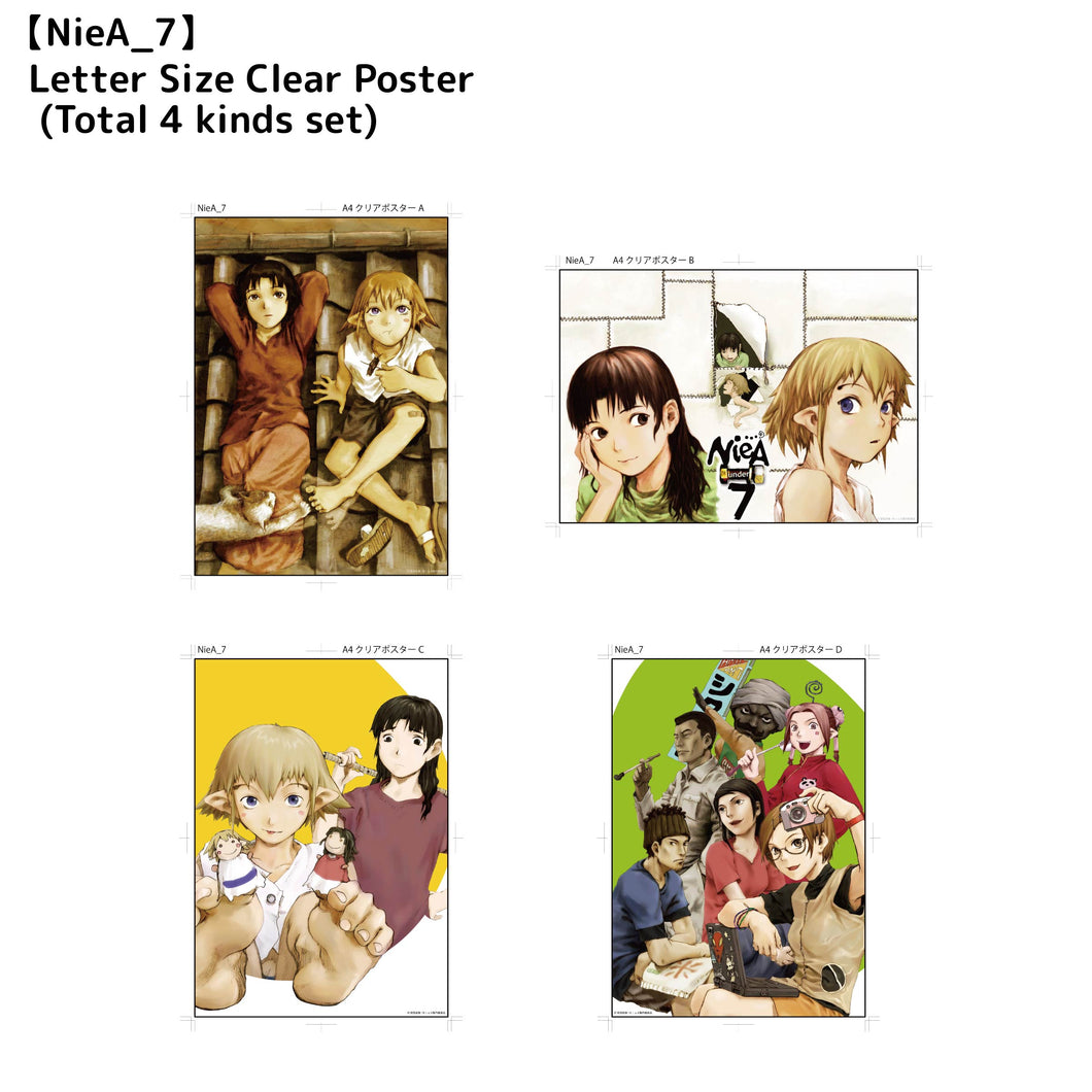 [NieA_7] Letter Size Clear Poster (Total 4 kinds set)