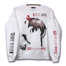 Load image into Gallery viewer, [serial experiments lain + messa store] Blood Trail Big silhouette Sweat shirt-WHITE-
