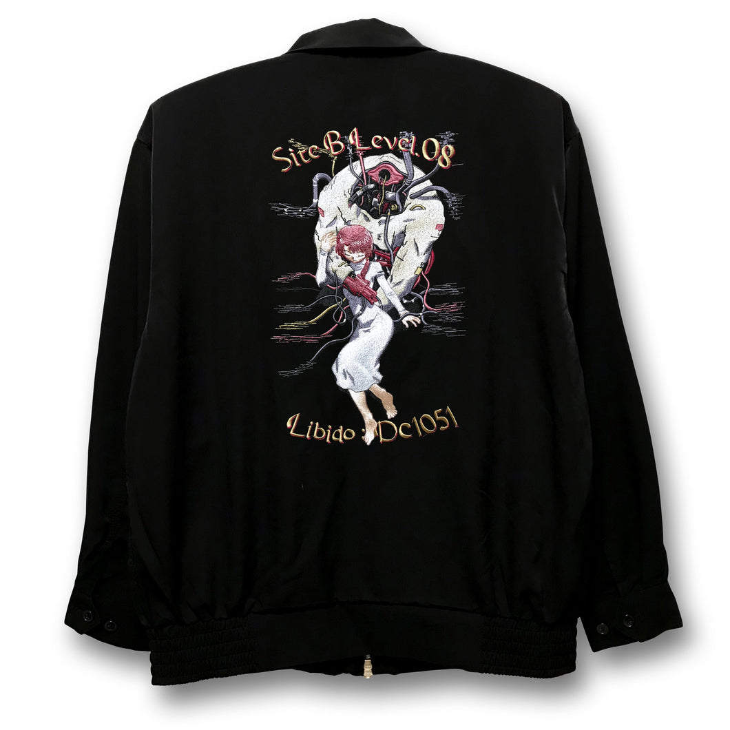 [serial experiments lain + messa store] DC1051 Embroidered souvenir jacket-BLACK-