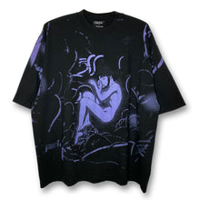 Load image into Gallery viewer, [serial experiments lain + messa] Distant Night Drop Shoulder T-Shirt -Black-
