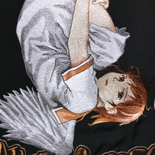 Load image into Gallery viewer, [Haibane Renmei + messa store] Rakka Embroidered Sweat Snap Jacket -BLACK-
