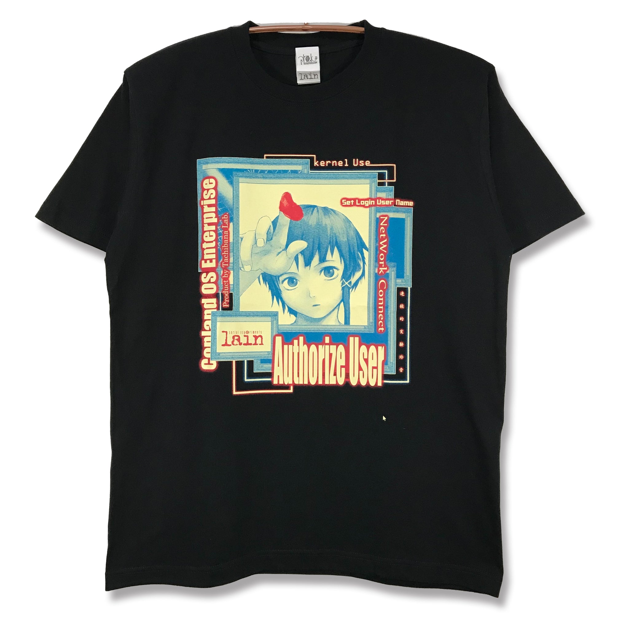 serial experiments lain + otooto22 Tシャツ serial experiments lain + otooto22] window T-shirt-BLACK