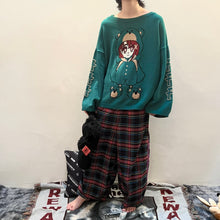 Load image into Gallery viewer, [serial experiments lain + KUDAN] Bear lain Revolution Knit sweater-Dark Teal- (One size)
