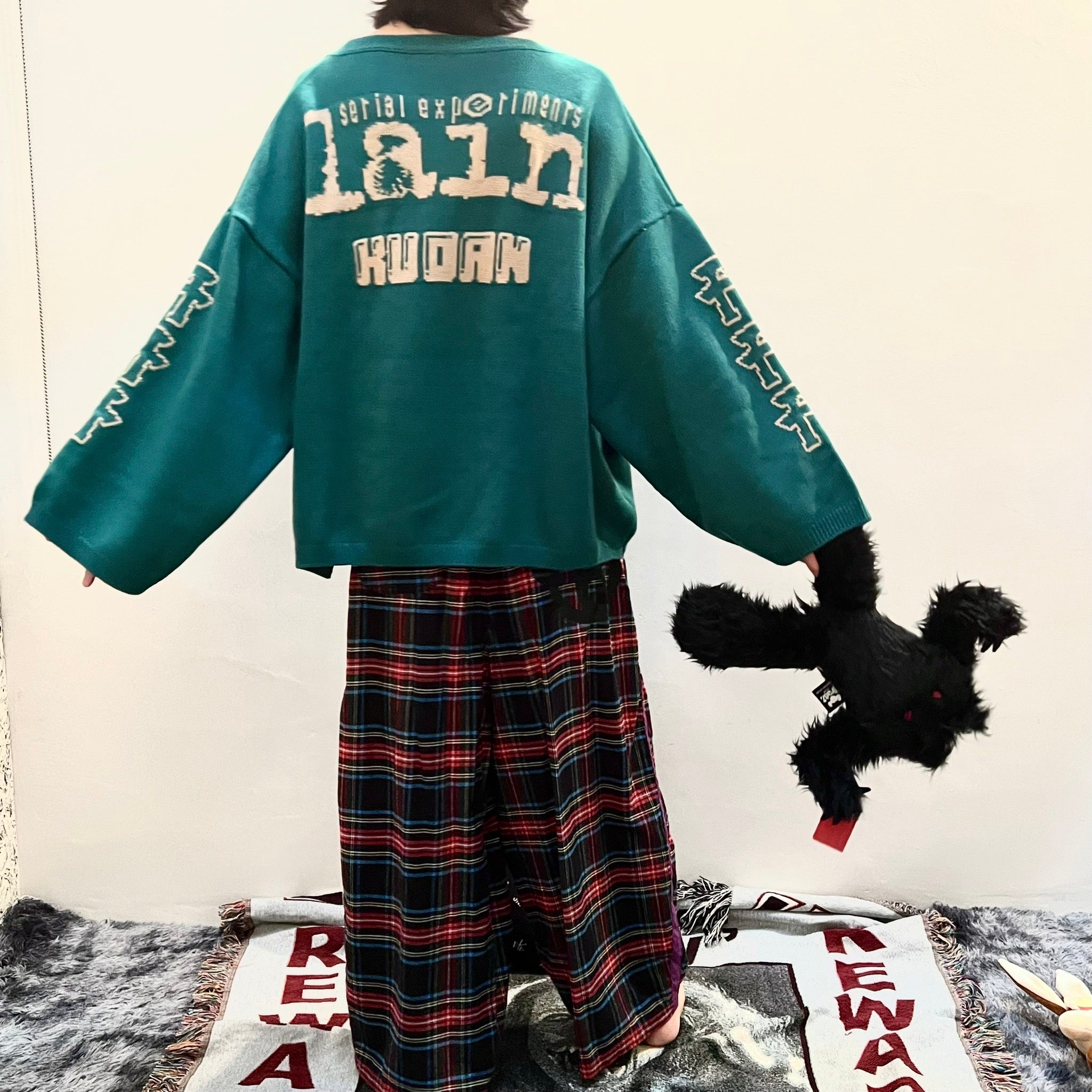 serial experiments lain + KUDAN] Bear lain Revolution Knit sweater 
