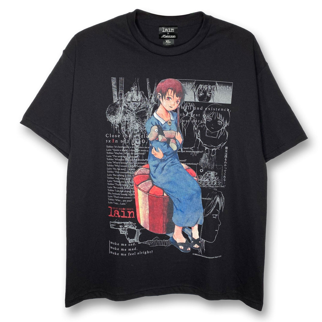 serial experiments lain + messa] She Knows T-Shirt -Black