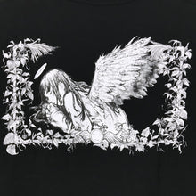 Load image into Gallery viewer, [Haibane Renmei + messa store] The Girls with Gray Wings Long sleeve T-shirt -BLACK-
