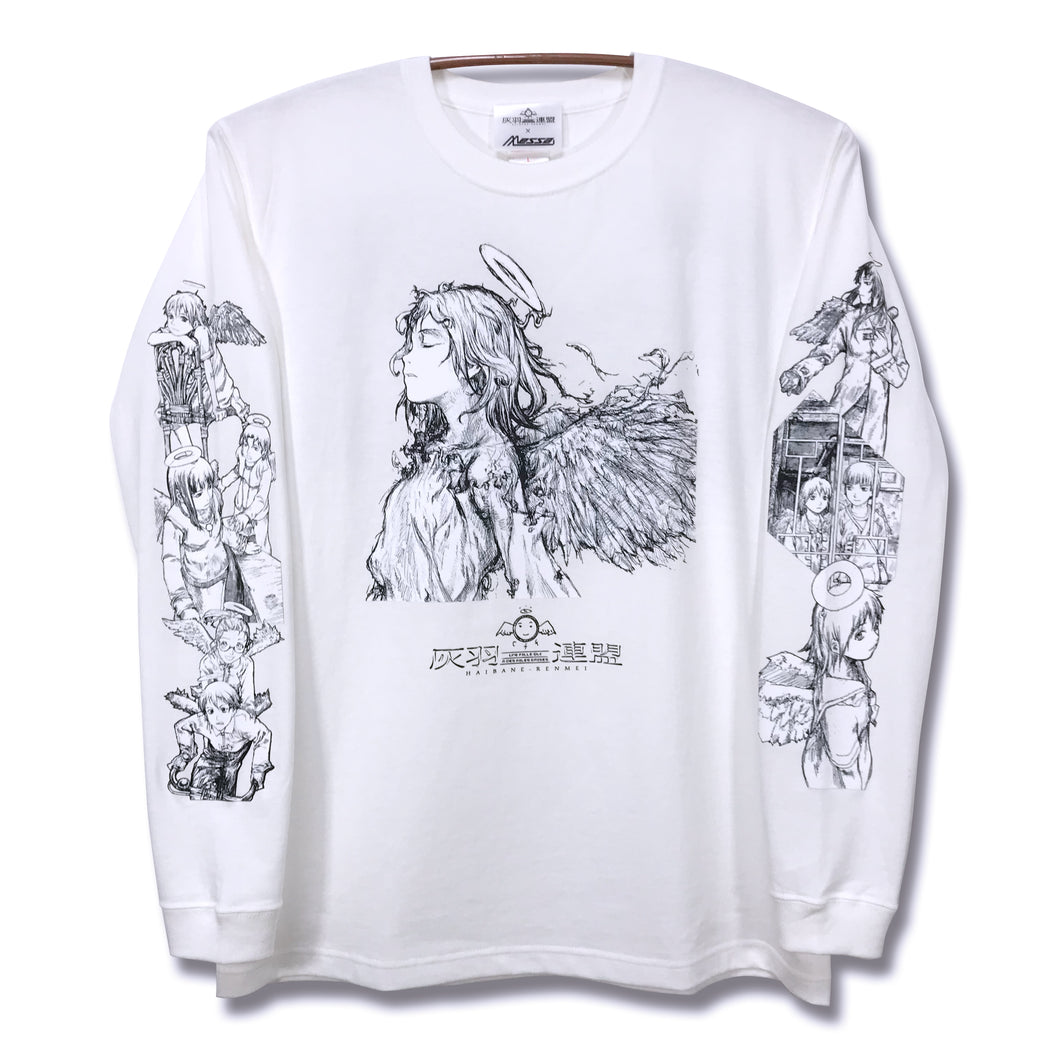 [Haibane Renmei + messa store] The Girls with Gray Wings Long sleeve T-shirt -WHITE-