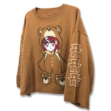 Load image into Gallery viewer, [serial experiments lain + KUDAN] Bear lain Revolution Knit sweater -Brown- (One size)
