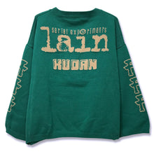 Load image into Gallery viewer, [serial experiments lain + KUDAN] Bear lain Revolution Knit sweater-Dark Teal-
