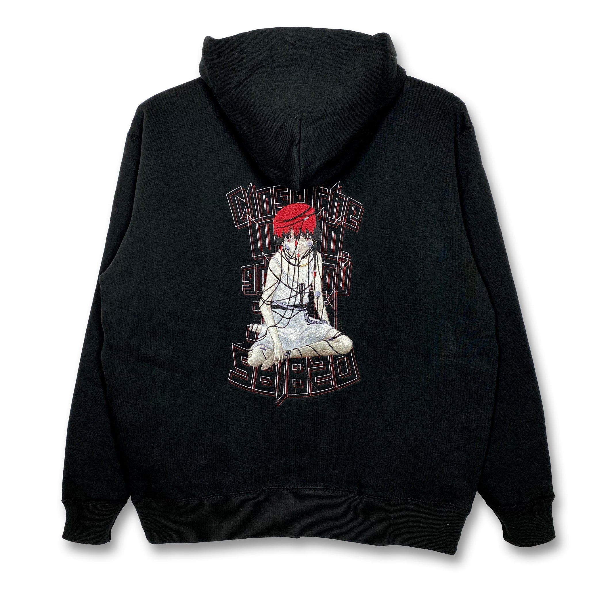 serial experiments lain + messa] Wired Maiden Zip Hoodie -BLACK