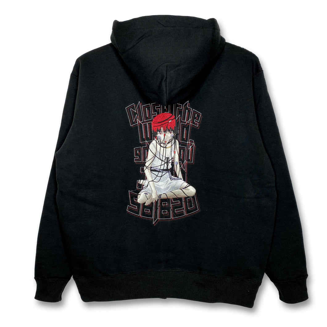 serial experiments lain + messa] Wired Maiden Zip Hoodie -BLACK
