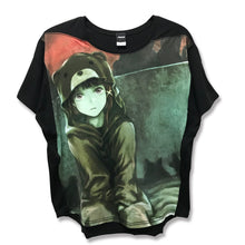 Load image into Gallery viewer, [serial experiments lain + messa store] lain 25th anniv.Big T Shirts -BLACK-
