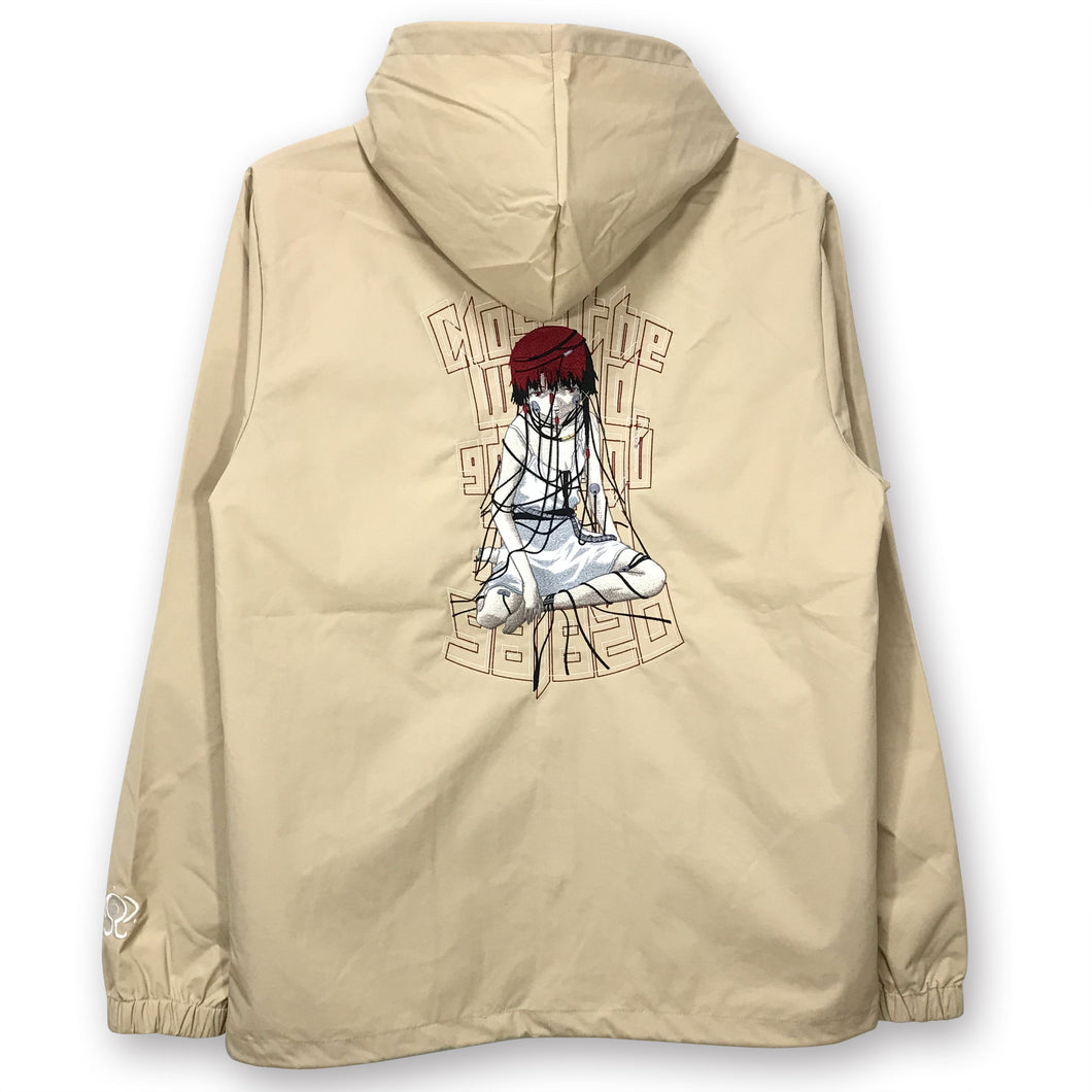 [serial experiments lain + messa store] serial experiments lain Embroidered hooded jacket-BEIGE-