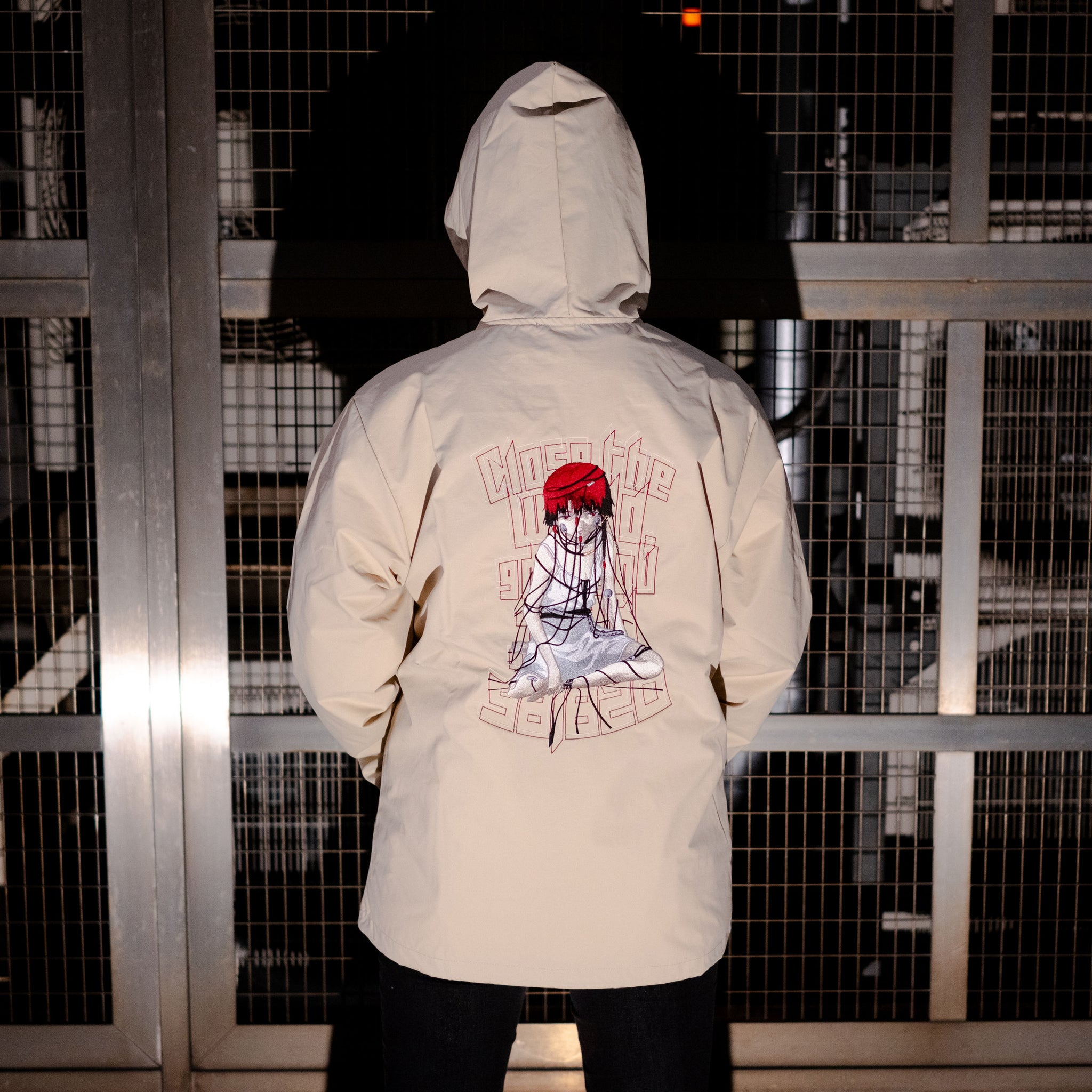 serial experiments lain×messa 刺繍フードジャケット serial experiments lain×messa 刺繍フードジャケット