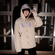 Load image into Gallery viewer, [serial experiments lain + messa store] serial experiments lain Embroidered hooded jacket-BEIGE-
