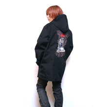 Load image into Gallery viewer, [serial experiments lain + messa store] serial experiments lain Embroidered hooded jacket-BLACK-
