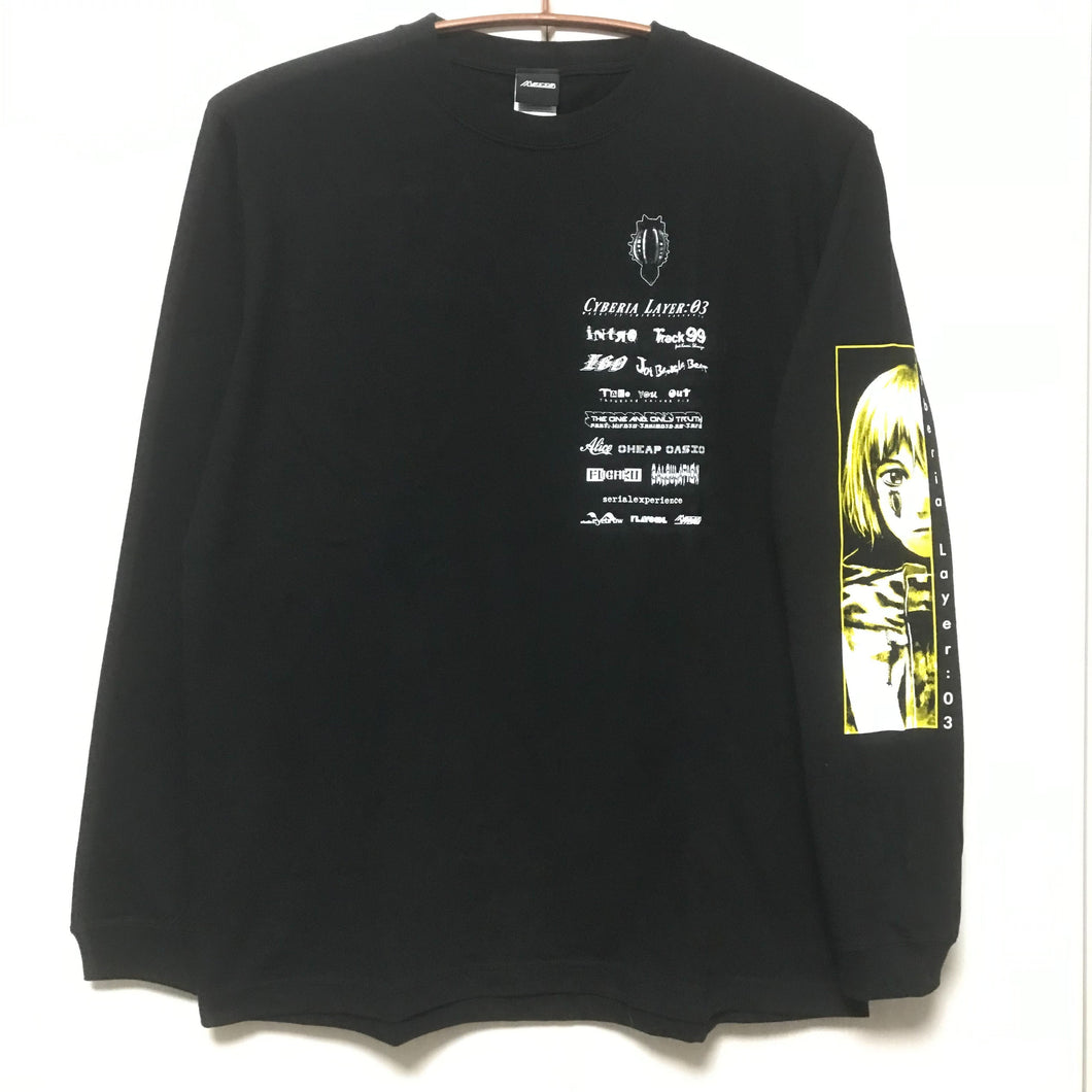 [Cyberia Layer  + messa store] Logotype Long sleeve T-shirt -BLACK-
