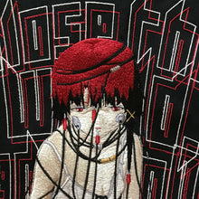 Load image into Gallery viewer, [serial experiments lain + messa store] serial experiments lain Embroidered Silky Open Collar Shirt-BLACK-
